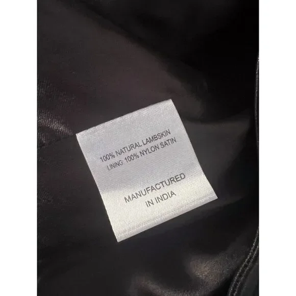 Free People Nigel Preston Chain Embellished Biker Jacket Leather - Picture 11 of 14